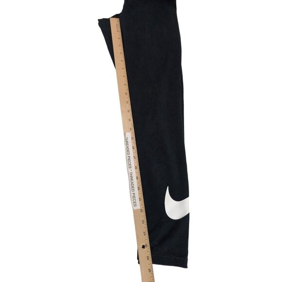 Nike Leg A See Swoosh‎ Legging Womens M Black Logo Athletic Activewear Gym - Picture 7 of 7